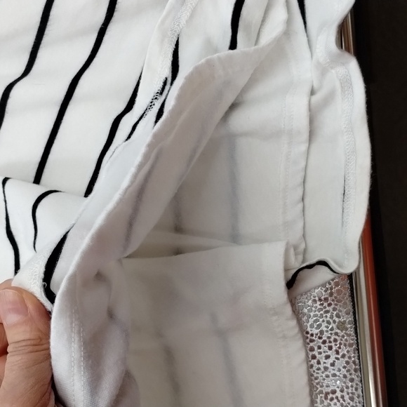 Altar'd State women's small black and white striped long sleeve lined top - Picture 7 of 11